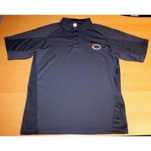 NFL Football Chicago Bears Short Sleeve Golf Polo Shirt Medium Blue Polyester
